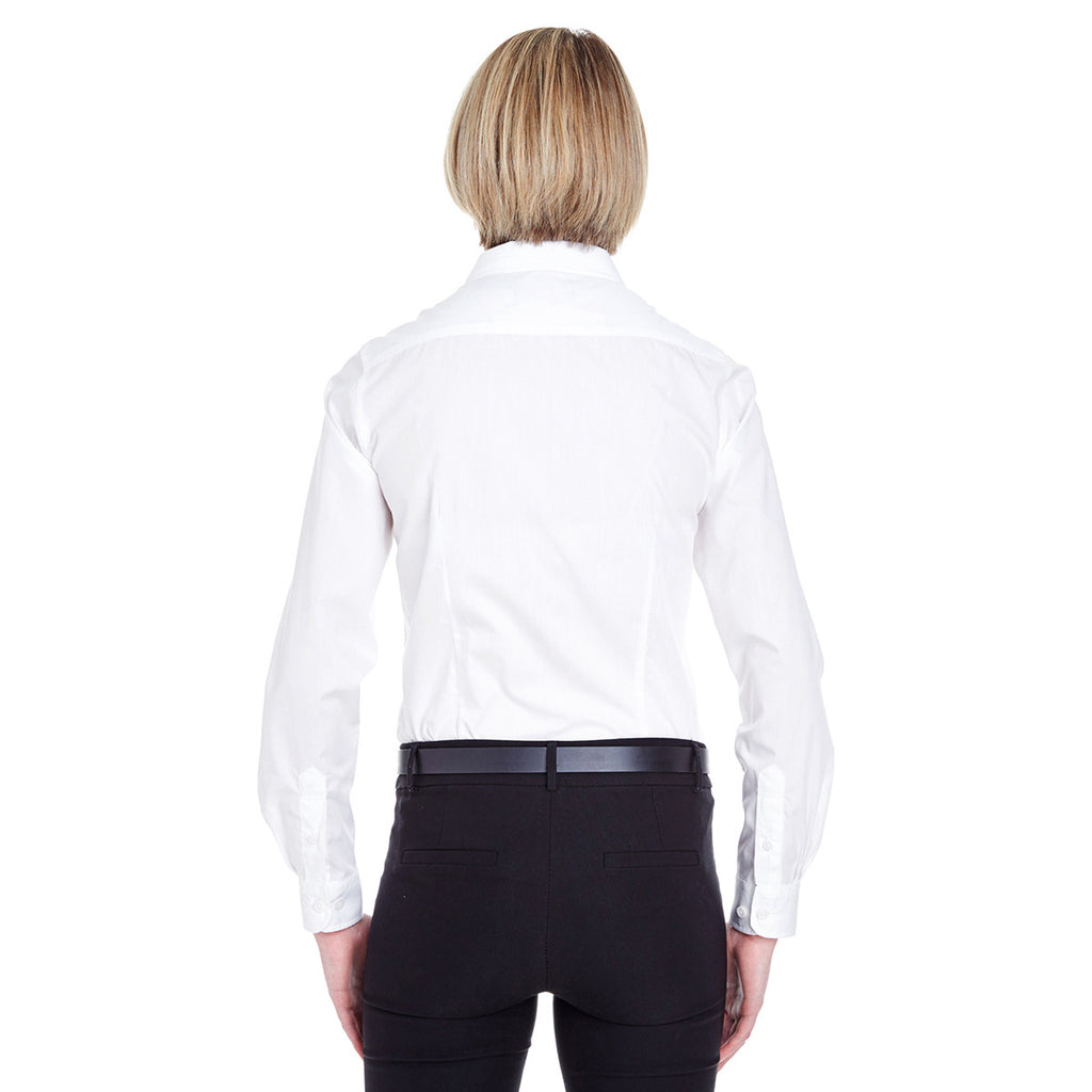 UltraClub Women's White Easy-Care Broadcloth