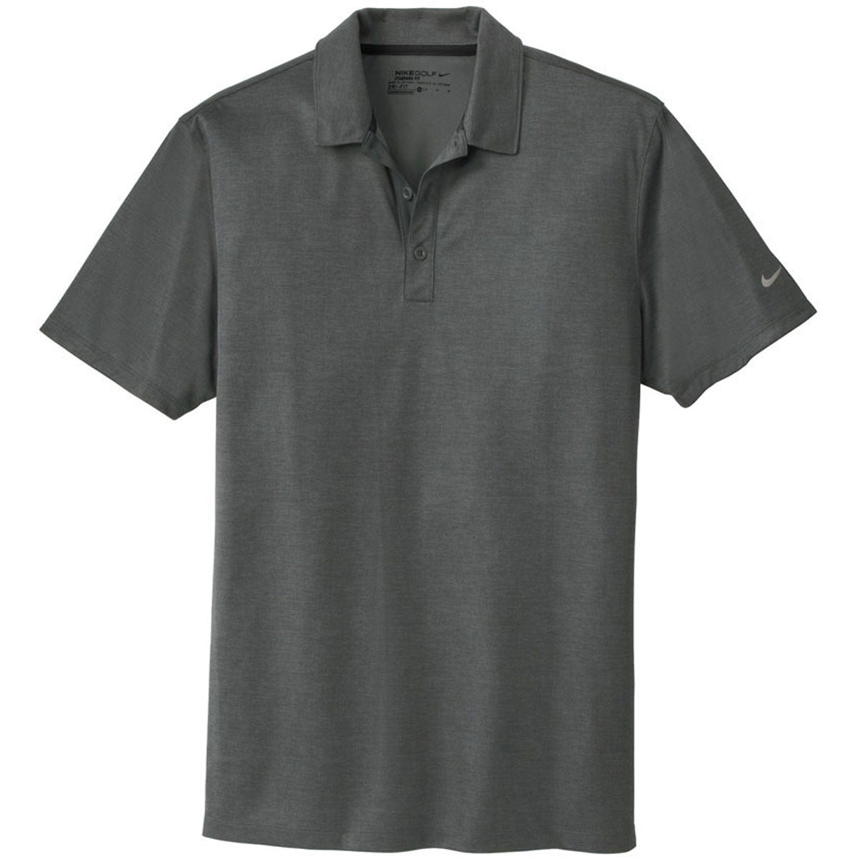 Nike Men's Anthracite/Black Golf Dri-FIT Crosshatch Polo Shirt