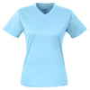 UltraClub Women's Columbia Blue Cool & Dry Sport V-Neck T-Shirt