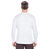 UltraClub Men's White Cool & Dry Sport Long-Sleeve T-Shirt