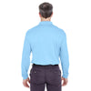 UltraClub Men's Columbia Blue Cool & Dry Sport Long-Sleeve Polo