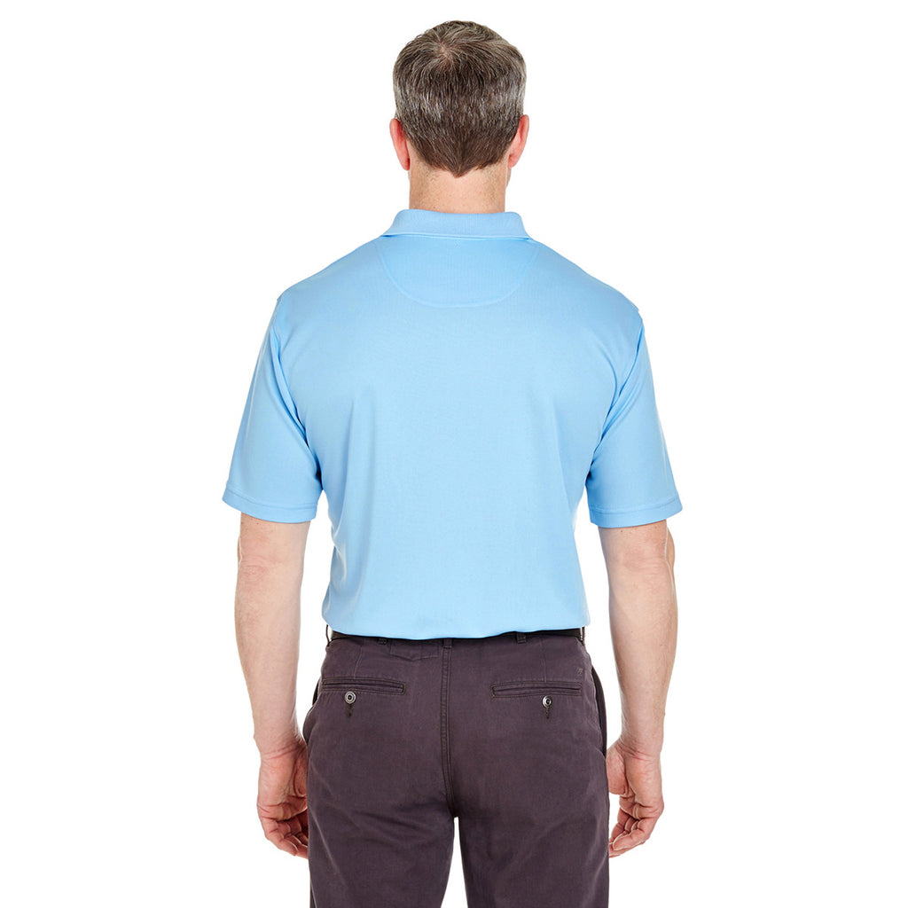 UltraClub Men's Columbia Blue Tall Cool & Dry Sport Polo