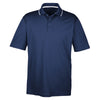UltraClub Men's Navy/White Cool & Dry Sport Two-Tone Polo