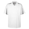 UltraClub Men's White/Grey Cool & Dry Sport Polo