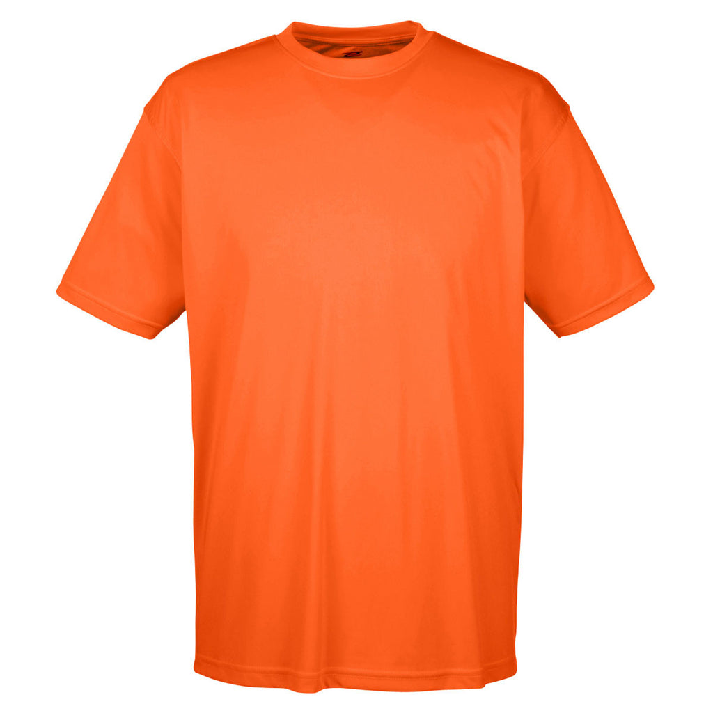 UltraClub Men's Bright Orange Cool & Dry Sport Performance Interlock T