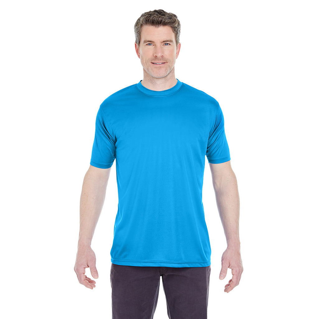 UltraClub Men's Sapphire Cool & Dry Sport Performance Interlock T-Shirt