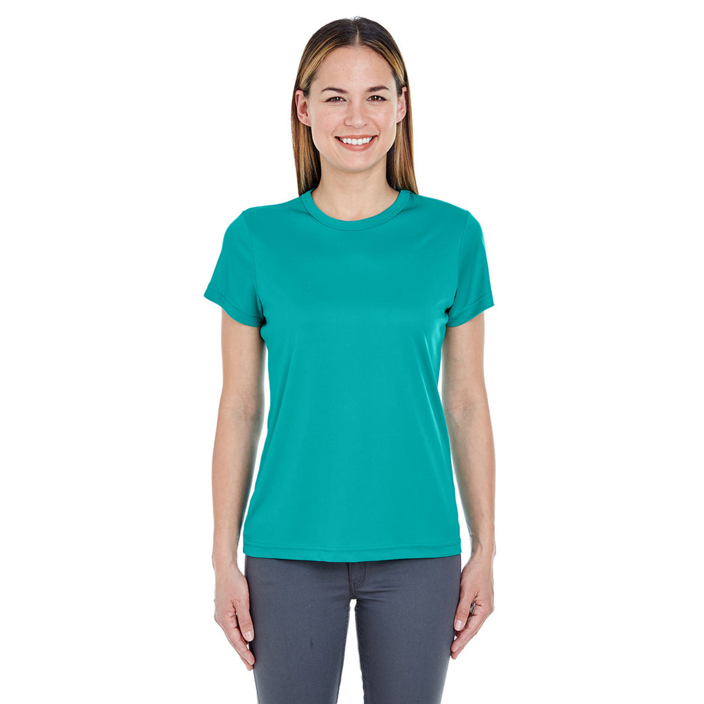 UltraClub Women's Jade Cool & Dry Sport Performance Interlock T-Shirt