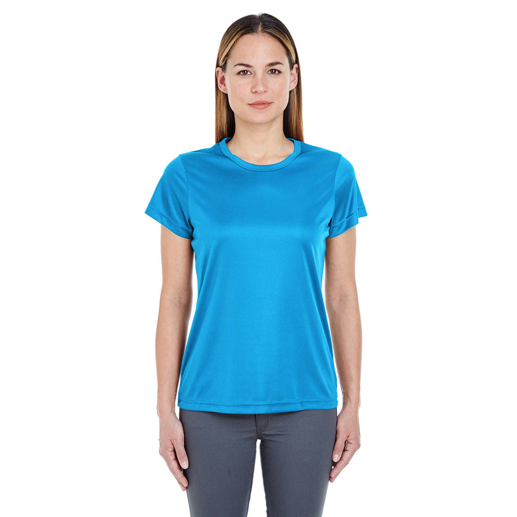 UltraClub Women's Sapphire Cool & Dry Sport Performance Interlock T-Shirt