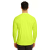 UltraClub Men's Bright Yellow Cool & Dry Sport Long-Sleeve Performance Interlock T-Shirt