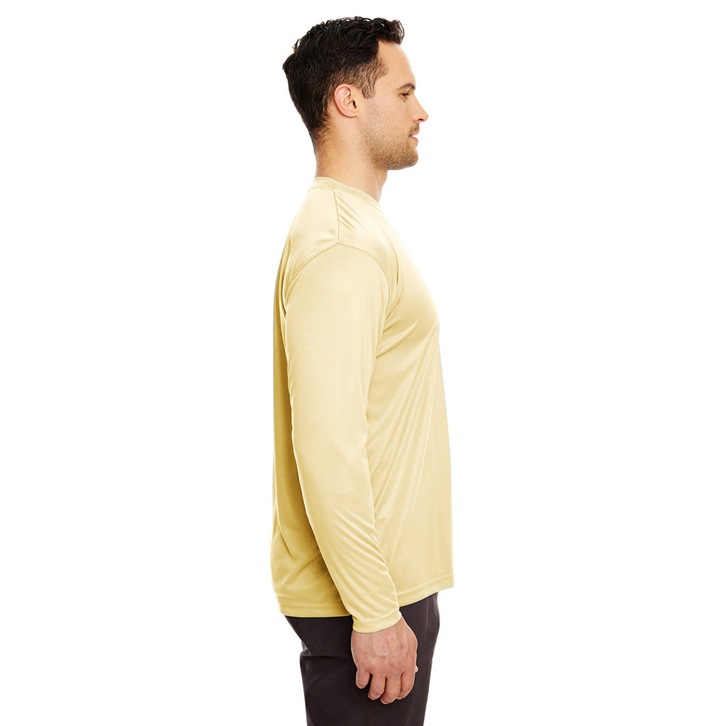 UltraClub Men's Butter Cool & Dry Sport Long-Sleeve Performance Interlock T-Shirt