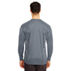 UltraClub Men's Charcoal Cool & Dry Sport Long-Sleeve Performance Interlock T-Shirt