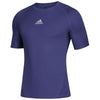 adidas Men's Collegiate Purple Alphaskin Short Sleeve Top