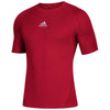 adidas Men's Power Red Alphaskin Short Sleeve Top