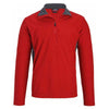 Landway Men's Red/Charcoal Klamath Waffle-Knit Fleece Pullover