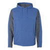 J. America Men's Royal Heather Omega Stretch Terry Hooded Pullover