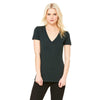 Bella + Canvas Women's Emerald Triblend Short-Sleeve Deep V-Neck T-Shirt