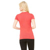 Bella + Canvas Women's Red Triblend Short-Sleeve Deep V-Neck T-Shirt