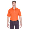UltraClub Men's Orange Cool & Dry Stain-Release Performance Polo