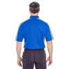 UltraClub Men's Royal/Silver Cool & Dry Stain-Release Two-Tone Performance Polo