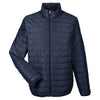 UltraClub Men's Navy Quilted Puffy Jacket
