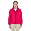 UltraClub Women's Red Iceberg Fleece Full-Zip Jacket