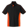 Extreme Men's Black/Orange Eperformance Fuse Snag Protection Plus Colorblock Polo