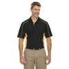 Extreme Men's Black/Campus Gold Tall Eperformance Fuse Snag Protection Plus Colorblock Polo