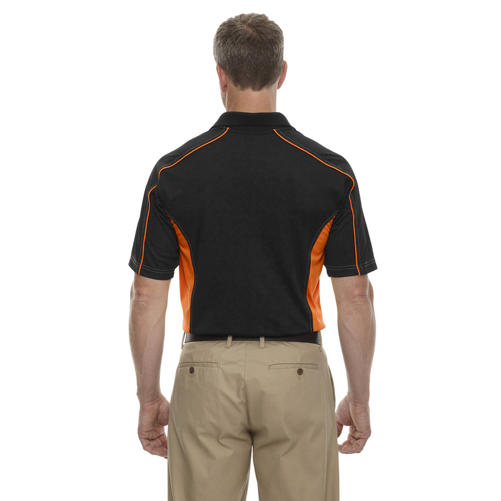 Extreme Men's Black/Orange Tall Eperformance Fuse Snag Protection Plus Colorblock Polo