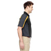Extreme Men's Black/Campus Gold Eperformance Strike Colorblock Snag Protection Polo