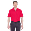 UltraClub Men's Red Classic Pique Polo with Pocket