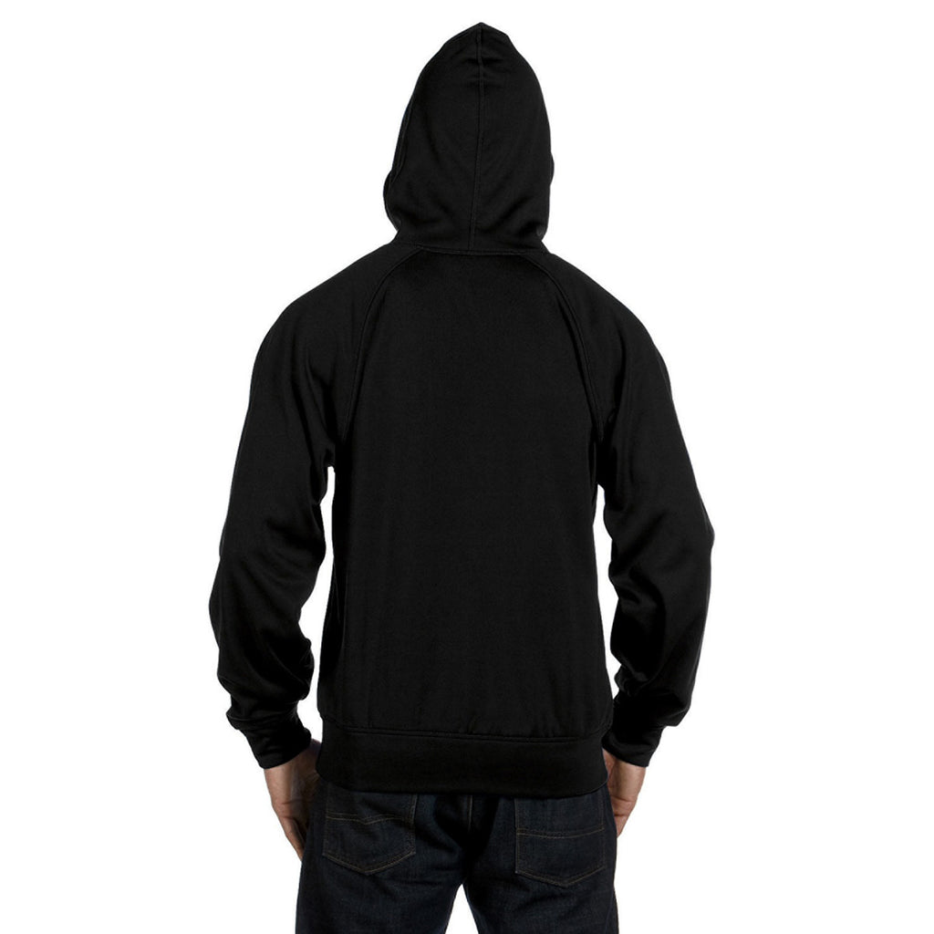 Russell Athletic Men's Black Tech Fleece Pullover Hood