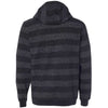 Burnside Men's Black/Charcoal Printed Striped Fleece Sweatshirt