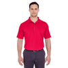 UltraClub Men's Red Cool & Dry 8 Star Elite Performance Interlock Polo