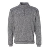 J. America Men's Charcoal Fleck Cosmic Fleece Quarter-Zip Pullover Sweatshirt