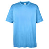UltraClub Men's Columbia Blue Heather Cool & Dry Heathered Performance T-Shirt