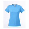 UltraClub Women's Columbia Blue Heather Cool & Dry Heathered Performance T-Shirt