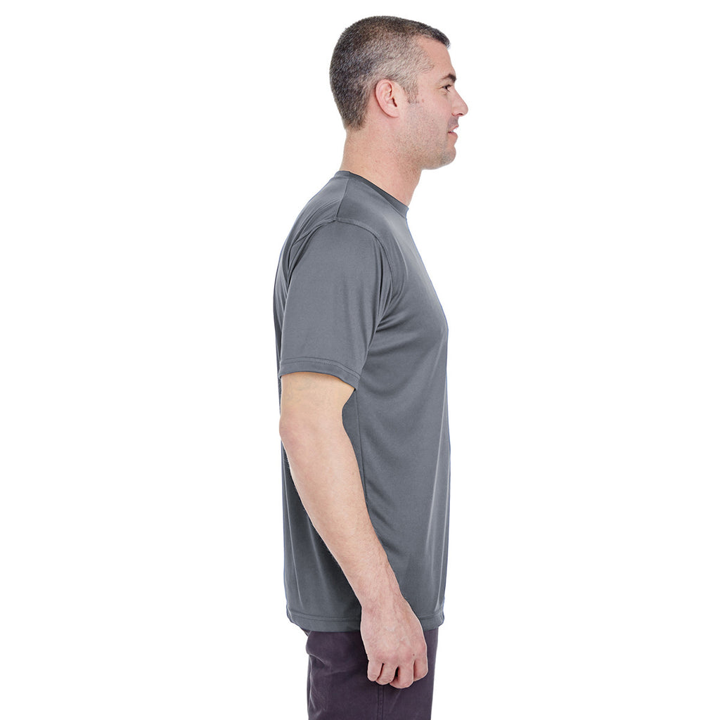 UltraClub Men's Charcoal Cool & Dry Basic Performance T-Shirt