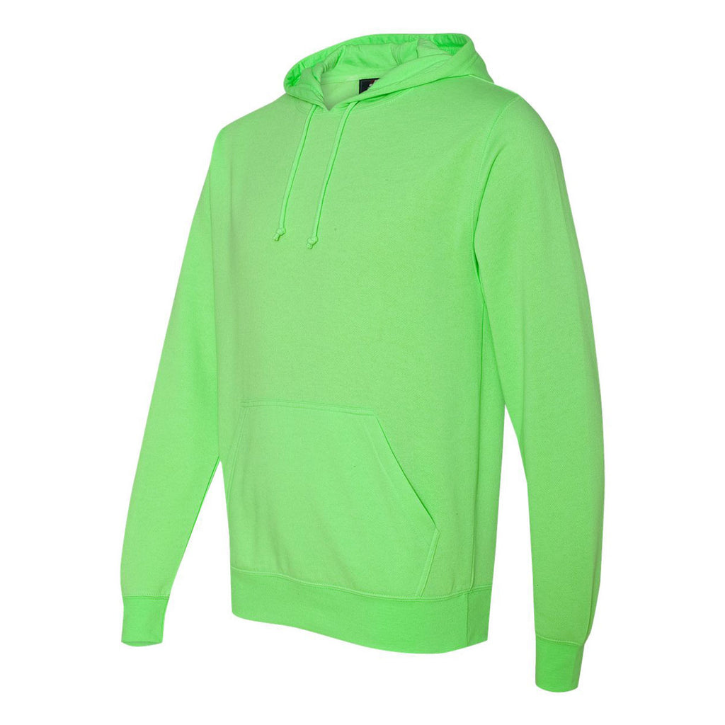 J. America Men's Neon Green Cloud Fleece Hooded Pullover Sweatshirt