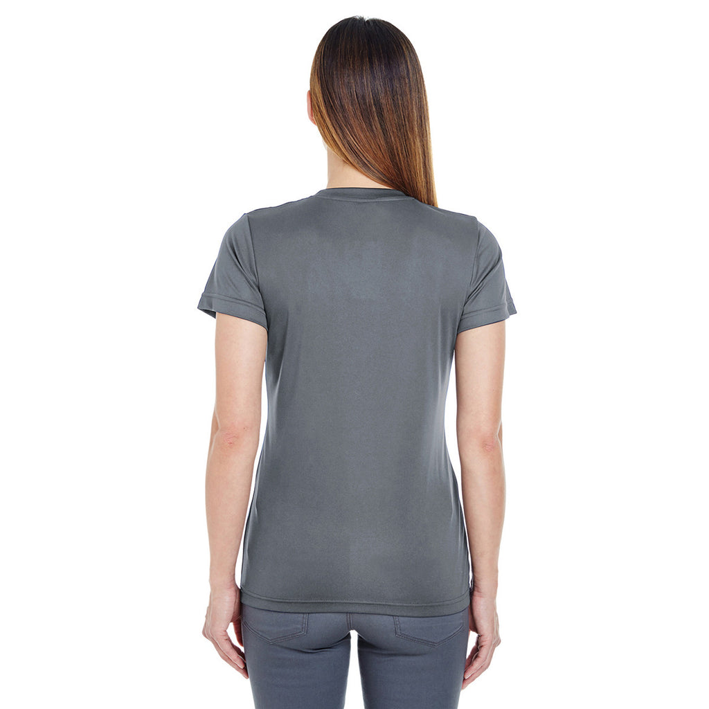 UltraClub Women's Charcoal Cool & Dry Basic Performance T-Shirt