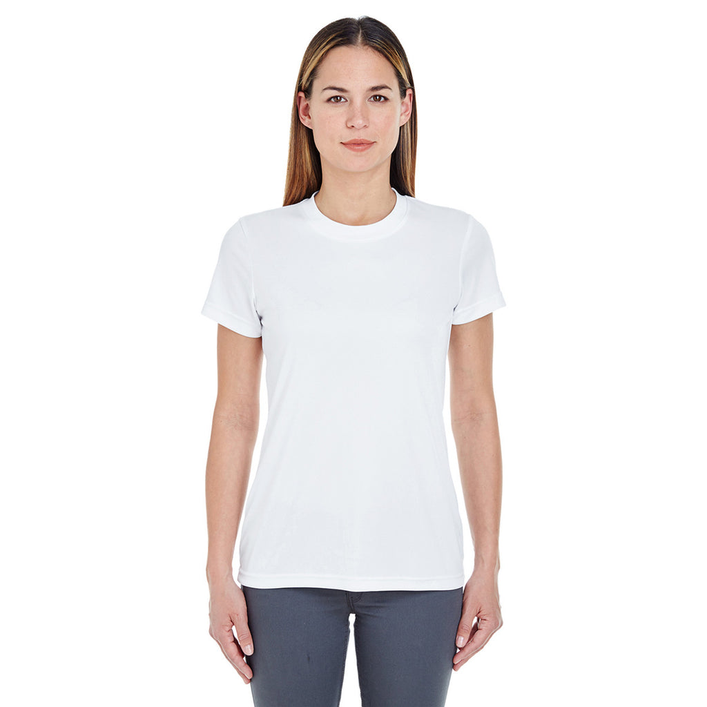 UltraClub Women's White Cool & Dry Basic Performance T-Shirt