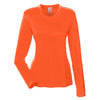 UltraClub Women's Bright Orange Cool & Dry Performance Long-Sleeve Top