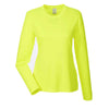 UltraClub Women's Bright Yellow Cool & Dry Performance Long-Sleeve Top