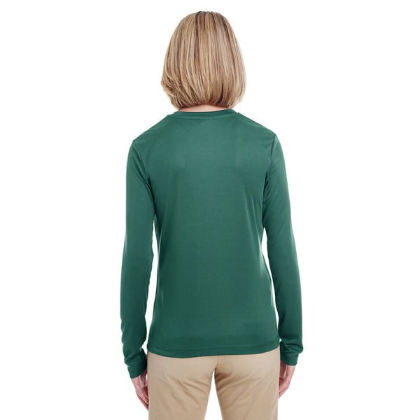 UltraClub Women's Forest Green Cool & Dry Performance Long-Sleeve Top