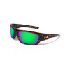 Under Armour Shiny Tortoise UA Force Storm Polarized With Brown/Green Mirror Lens