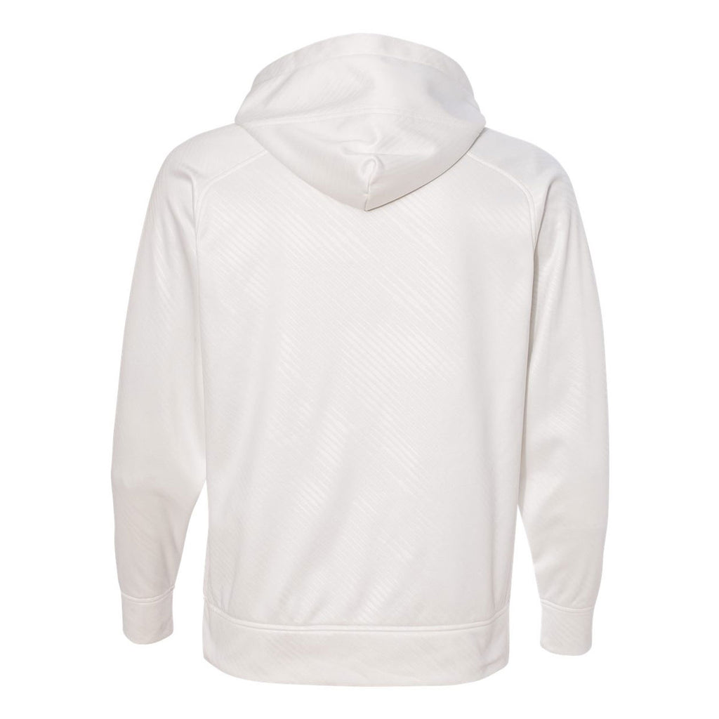J. America Men's White Volt Polyester Hooded Pullover Sweatshirt