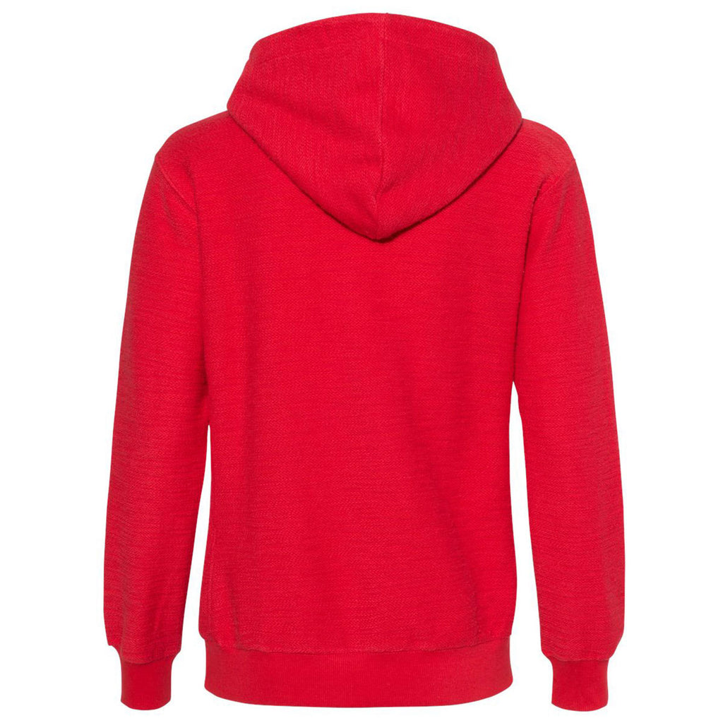 J. America Women's Red Shore French Terry Lace Scuba Hoodie