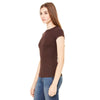 Bella + Canvas Women's Chocolate Sheer Mini Rib Short-Sleeve T-Shirt