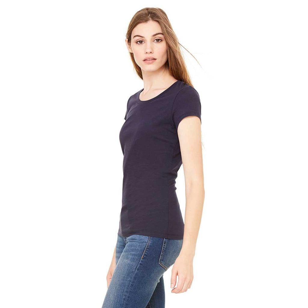 Bella + Canvas Women's Midnight Sheer Mini Rib Short-Sleeve T-Shirt