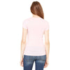 Bella + Canvas Women's Pink Sheer Mini Rib Short-Sleeve T-Shirt