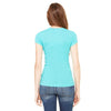 Bella + Canvas Women's Teal Sheer Mini Rib Short-Sleeve T-Shirt
